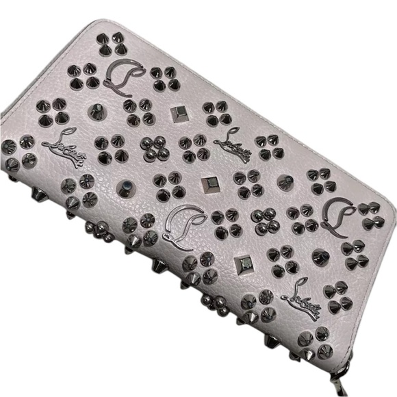 Christian Louboutin Handbags - Authentic Christian Louboutin Long Wallet Zip Around Studs Pink